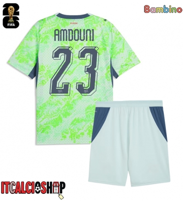 Svizzera Zeki Amdouni #23 Seconda Maglia Bambino Mondiali 2026 Manica Corta (+ Pantaloni corti)